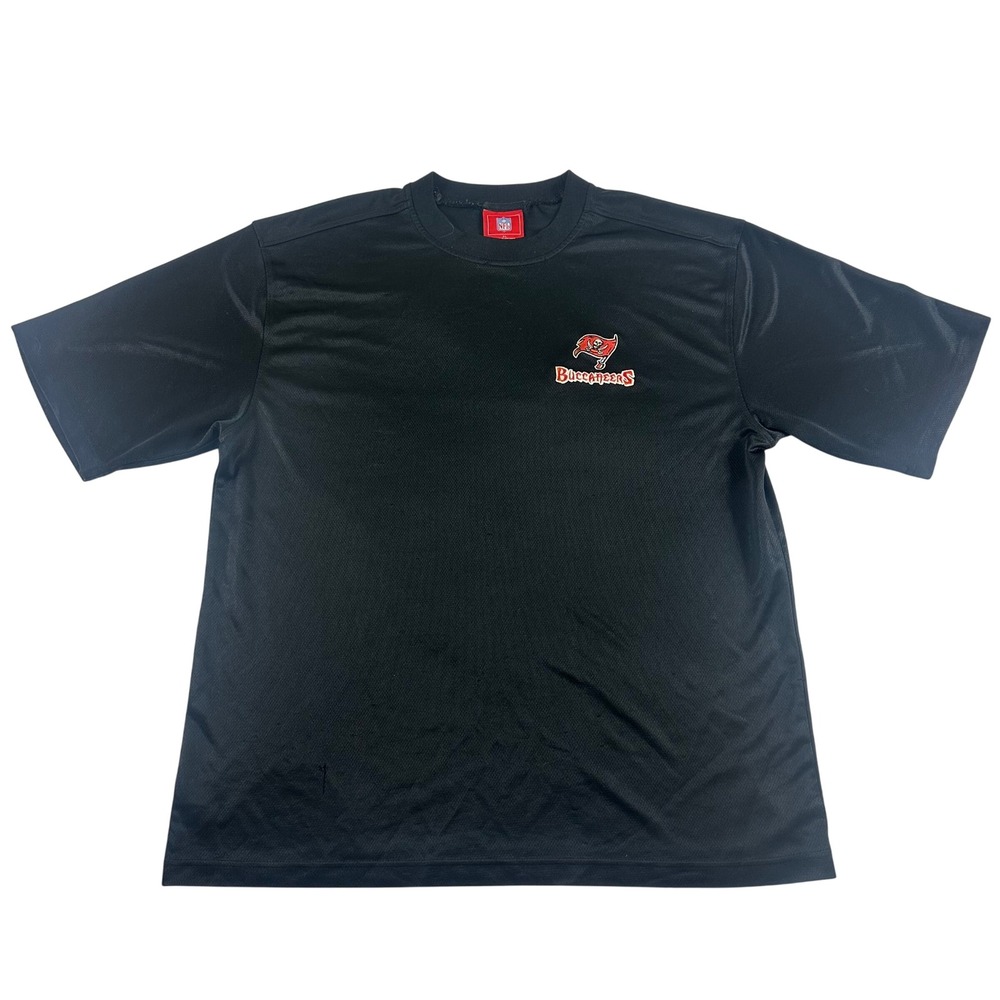 VTG NFL Tampa Bay Buccaneers Mens XL Black Mesh Performance T-Shirt VF Imagewear